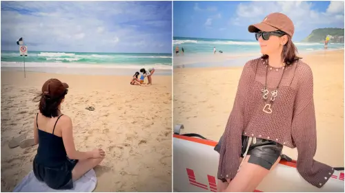 ▲賈靜雯昨日發文分享自己在海邊度假的美照。（圖／賈靜雯IG@alyssachia）