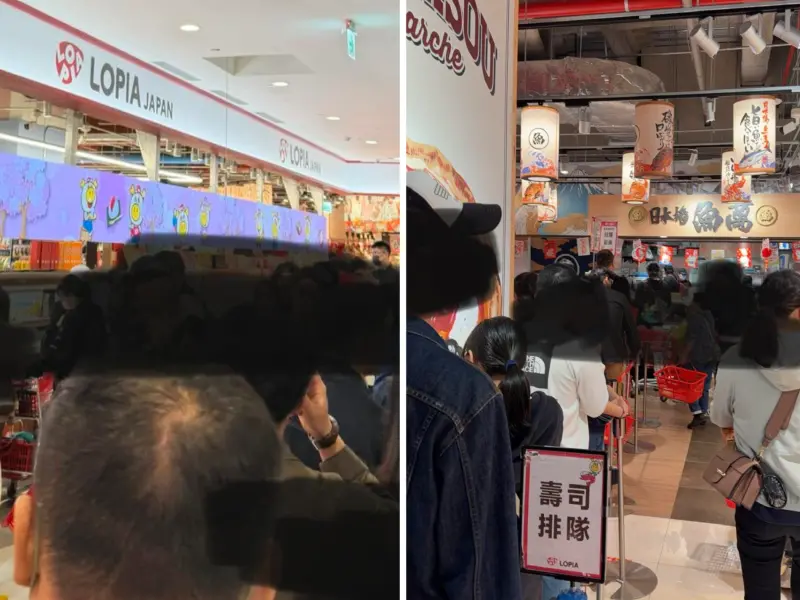 ▲網友抱怨LOPIA南港LaLaPort店假日人潮擠爆，進漲、結帳隊伍都等很久。總經理為此致歉，並預告5月北市中心將開新店。（圖／翻攝自Threads）