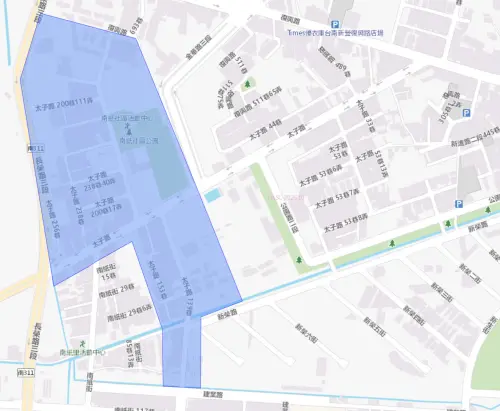 ▲台南市新營區3月3日停水影響範圍。（圖／台灣自來水公司water.gov.tw/）