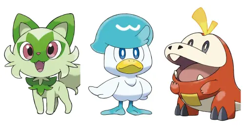 ▲新葉喵（左起）、呆火鱷、潤水鴨曾被指名像王彩樺、李㼈、澎恰恰。（圖／翻攝自pokemon.co.jp）