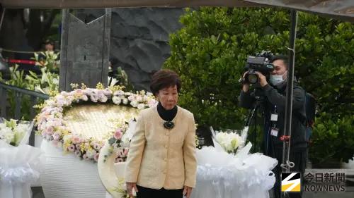 ▲前副總統呂秀蓮出席北市府在228和平公園主辦的228追思紀念活動。（圖／記者呂炯昌攝，2026.02.28）