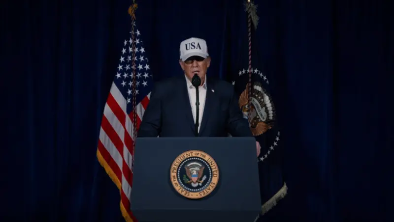 ▲美國總統川普（Donald Trump）在社群發布影片，宣布美國對伊朗發動攻擊。（圖／翻攝自川普Truth Social）