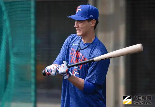 ▲WBC經典賽中華隊宮崎練習日，外野手陳晨威進行打擊練習。（圖／記者葉政勳攝 ,2026.03.01）