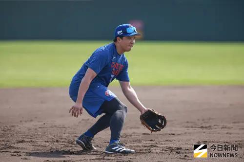 ▲WBC經典賽中華隊宮崎練習日，內野手吳念庭進行守備練習。（圖／記者葉政勳攝 ,2026.03.01）