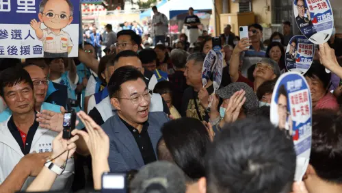 ▲江啟臣今天在本命區豐原舉辦首場見面會，受到熱烈歡迎。（圖／江啟臣提供，2026.03.01）