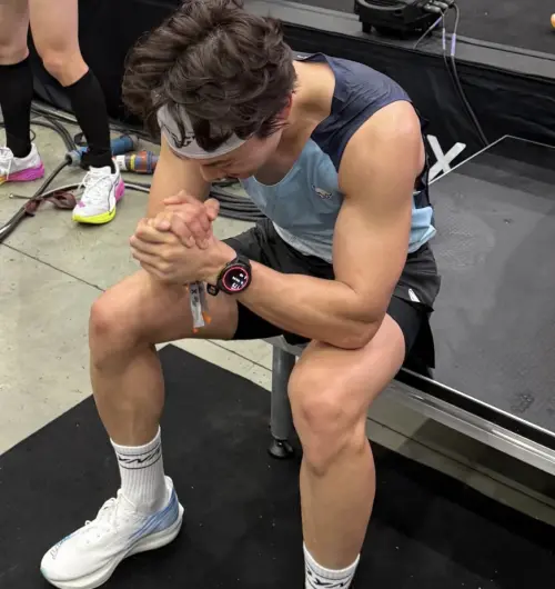 ▲超愛運動的珉豪來台灣參加體能比賽。（圖／IG@choiminho_1209）