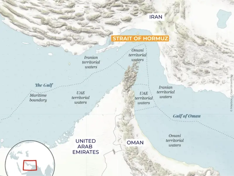 ▲荷姆茲海峽（Strait of Hormuz）作為全球能源命脈，其航運安全牽動國際經濟穩定。（圖／翻攝自AlJazeera）