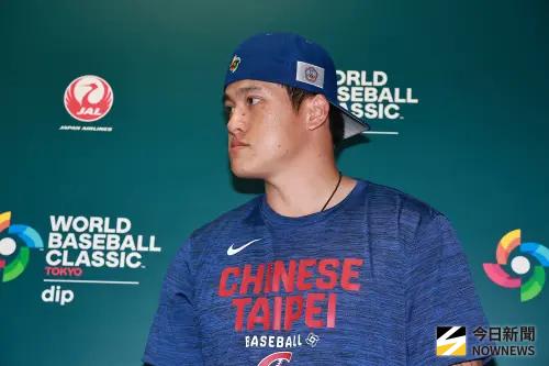 ▲莊陳仲敖推測他在第2戰對日本或第3戰對捷克登板的可能性是比較高。（圖／記者葉政勳攝 ,2026.03.02）