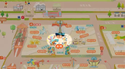 ▲2026嘉義台灣燈會主燈區「光躍台灣」地圖，包括1主燈、2副燈、11大主題燈區。（圖/2026台灣燈會在嘉義官網）