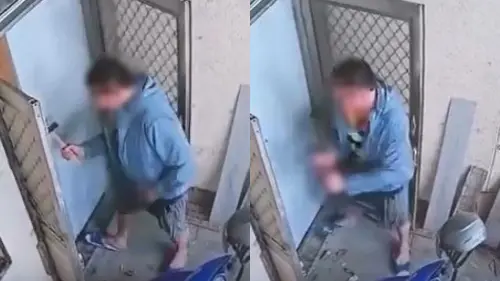 刀和鐵錘狂砸！彰化男強破鄰居大門闖入　居民嚇喊：好恐怖