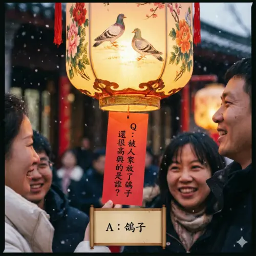 ▲元宵節猜燈謎增添賞花燈樂趣。（圖／AI生成）