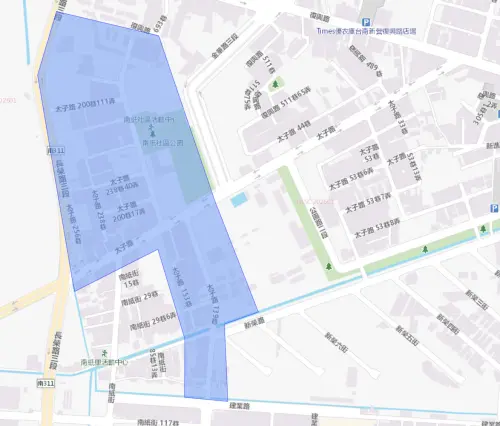 ▲台南市新營區3月4日停水影響範圍。（圖／台灣自來水公司water.gov.tw/）