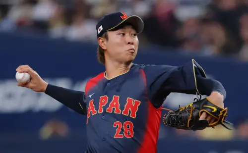 ▲今日先發上陣的高橋宏斗表現同樣搶眼，主投2局共用23球，送出3次三振且未被敲出任何安打，最快球速來到150公里中段。（圖／美聯社／達志影像）