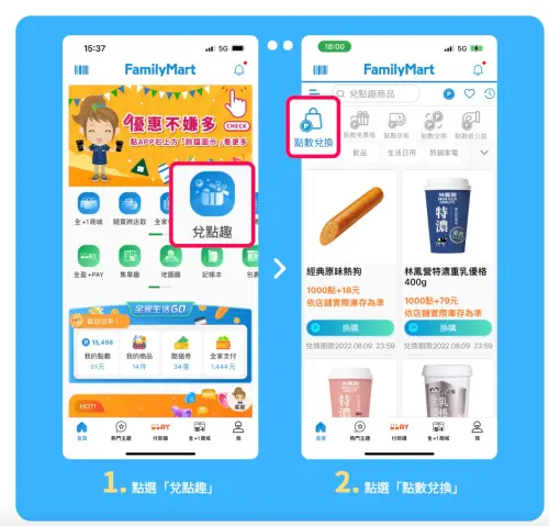 ▲全家Fa點是全家便利商店的會員點數，每當消費1元累積1點，可搭配APP點數兌換商品。（圖／翻攝自全家APP）