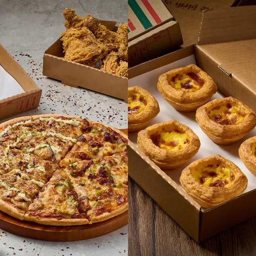 ▲拿坡里應援經典賽狂殺！大披薩、炸雞或烤雞、蛋塔全都有優惠可以吃。（圖／拿坡里 0800076666.com.tw）