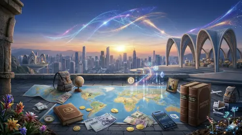 ▲射手座在驚蟄期間，旅行、線上課程或與國外朋友交流，都可能捕捉跨界商機，跳出舒適圈是這波財運的關鍵。（圖／AI製圖、記者賴禹妡製）