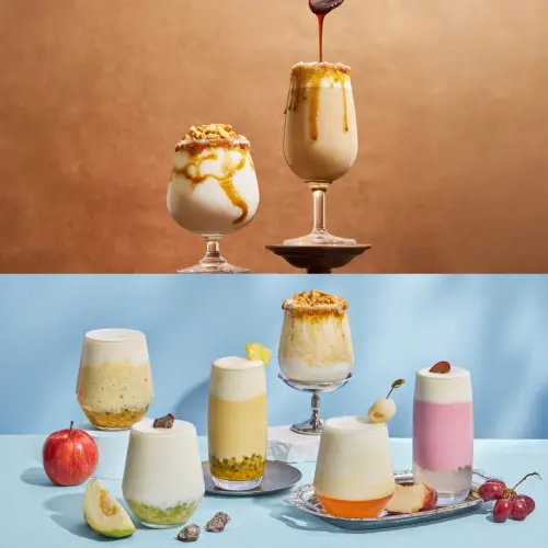 ▲發發焦糖海鹽優格回歸、3款酸甜果香新品開喝，3月手搖飲料優惠打8折。（圖／發發thefarfarfarm.com）