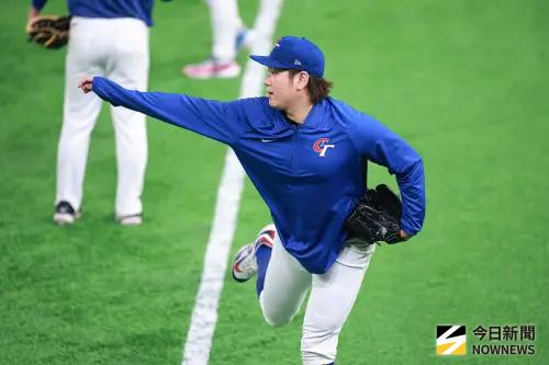 ▲中華隊王牌古林睿煬養精蓄銳按兵未動，明日台韓大戰的先發重任幾乎確定落在他的肩上。（圖／記者葉政勳攝）