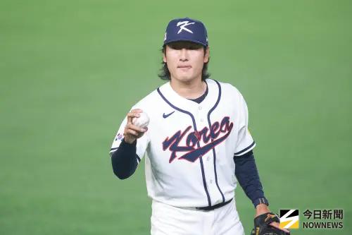▲2026年名古屋亞運，棒球項目「台韓大戰」開打，韓國隊推出王牌郭斌先發。（圖／記者葉政勳攝 ,2026.03.04）