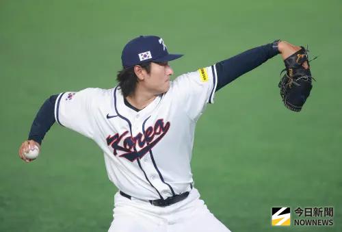 ▲WBC經典賽韓國隊投手郭斌被預測可能是對台灣先發的人選之一。（圖／記者葉政勳攝 ,2026.03.04）