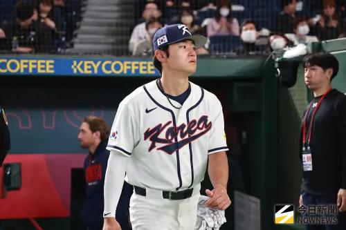 ▲WBC經典賽韓國隊三壘手金倒永。（圖／記者葉政勳攝 ,2026.03.04）