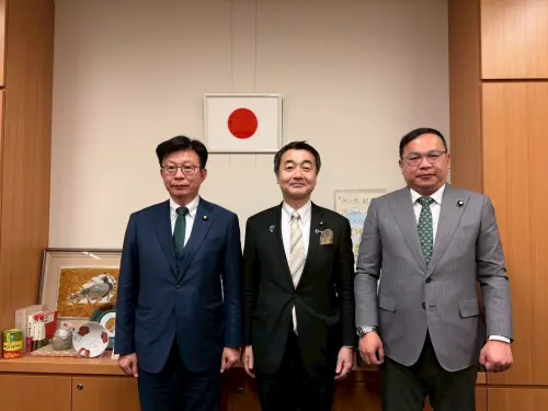 ▲郭國文、王義川拜會日本國土交通省副大臣佐佐木紀。（圖／郭國文辦公室提供）
