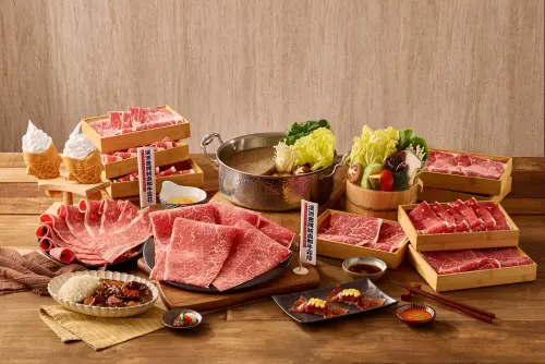 ▲和牛涮新推獨家澳洲金牌純血和牛，可搭配三溫糖壽喜燒組合。（圖／王品集團提供）