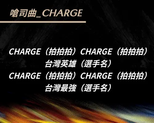 ▲經典賽中華隊嗆司曲Charge歌詞。（圖／IG@come_together_2026）