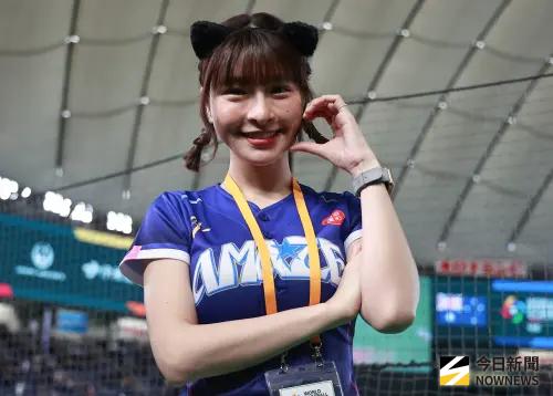 ▲WBC經典賽中華官方啦啦隊隊CT AMAZE成員峮峮。（圖／記者葉政勳攝 ,2026.03.05）