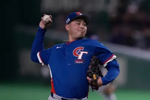 ▲陳柏毓在第5局挨了澳洲捕手柏金斯（Robbie Perkins）一發致命的兩分砲，成為比賽的轉捩點。（圖／美聯社／達志影像）