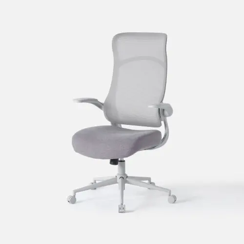 ▲特力屋伯特曲線扶手網布椅、辦公椅、電腦椅（灰），特價3999元。（圖／特力屋提供trplus.com.tw）