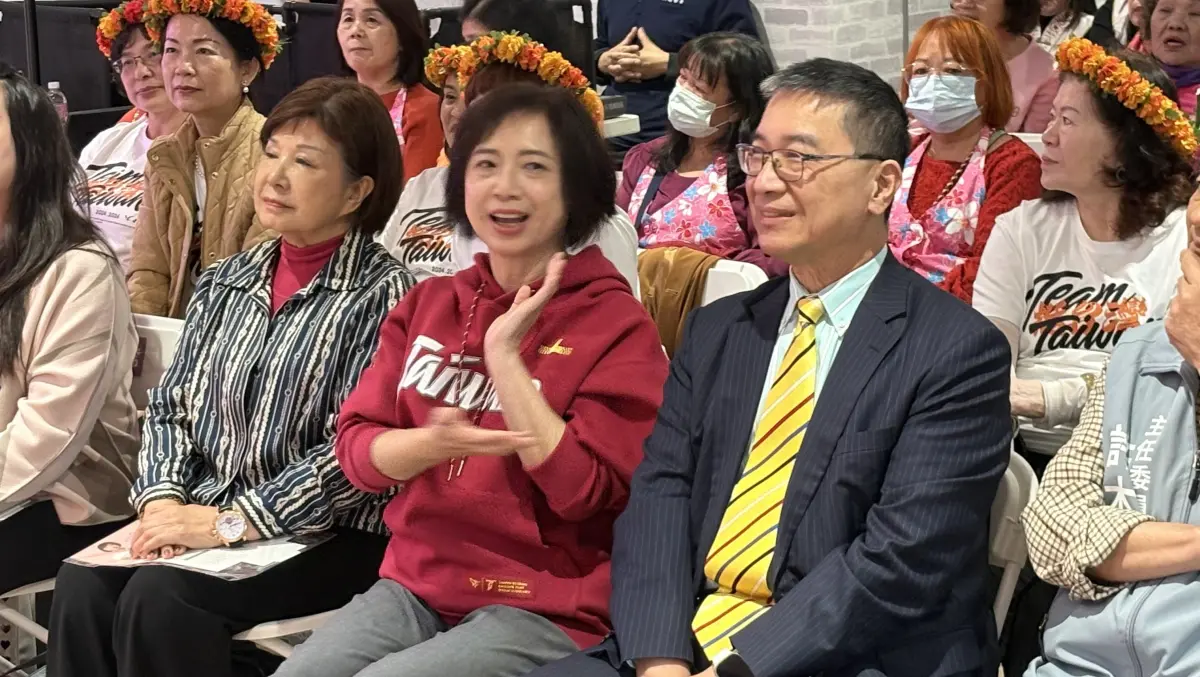 ▲徐國勇今天到台中為代表民進黨參選市長的綠委何欣純加油。（圖／記者顏幸如攝，2026.03.05）