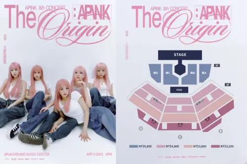 ▲Apink高雄演唱會票價、座位圖。（圖／KKLIVE）