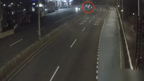 ▲有目擊網友稱潘姓男子為了閃避山豬釀禍，但從監視器未見有物體或是動物。（圖／警方提供）