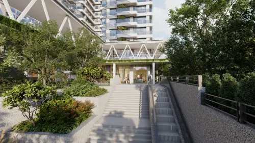 ▲透過捷運聯合開發引進商務辦公、旅館服務及居住機能，不僅鼓勵大眾運輸使用、挹注捷運建設經費，更有助於帶動苓雅及鳳山地區商業活動與居住人口進駐。（圖／高市府捷運局提供）