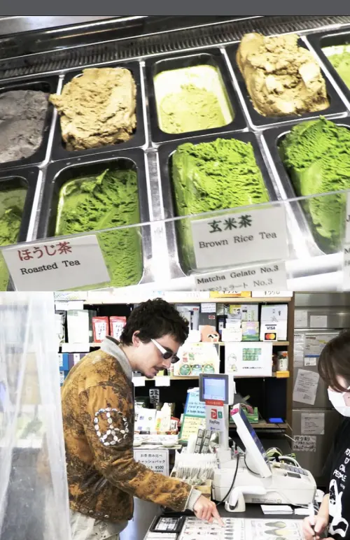 ▲提摩西夏勒梅也沒忘記要嘗試一下抹茶冰淇淋的滋味。（圖／摘自 IG@tchalamet)