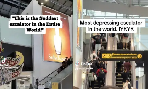 全球旅客淚灑蘇凡納布國際機場！「世界最悲傷手扶梯」引共鳴