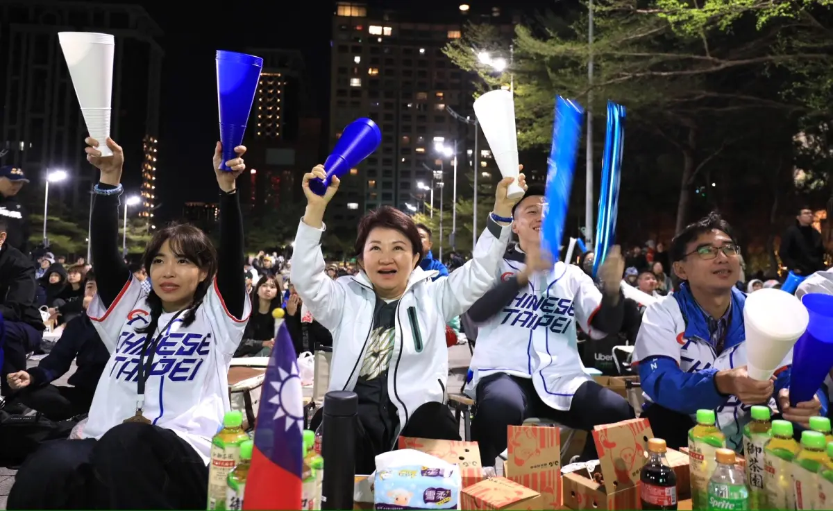 ▲台中市長盧秀燕為中華隊加油。（圖／台中市政府提供，2026.03.06）