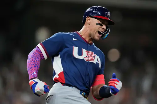 賈吉掃123公尺兩分砲！WBC美國隊長首打席炸裂　不讓大谷專美於前