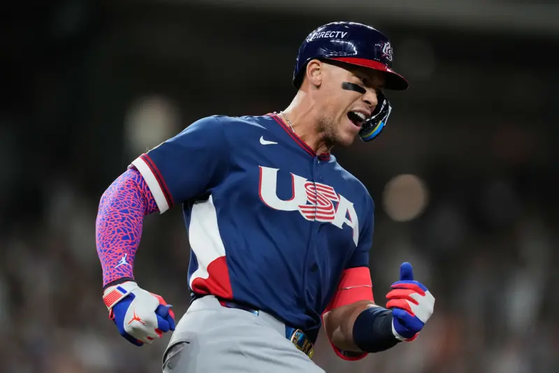 賈吉掃123公尺兩分砲！WBC美國隊長首打席炸裂　不讓大谷專美於前