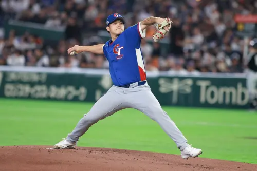 ▲2026年世界棒球經典賽，先發投手莊陳仲敖首局狂飆3次三振。（圖／記者葉政勳攝）