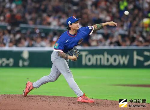 ▲林昱珉本場策略就是更大膽地攻擊好球帶，盡可能用最少的球數解決每一位打者。（圖／記者葉政勳攝 ,2026.03.07）