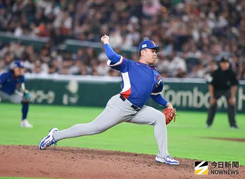▲WBC中華隊後援投手曾峻岳成功關門。（圖／記者葉政勳攝 ,2026.03.07）