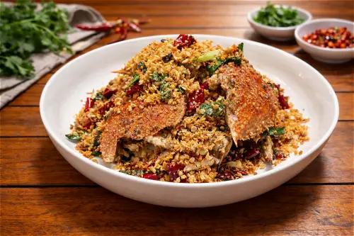 ▲桃園大溪笠復威斯汀度假酒店推出香港美食吃到飽，菜色包含經典的避風塘炒蟹。（圖／桃園大溪笠復威斯汀度假酒店提供 www.lifutashee.com.tw）