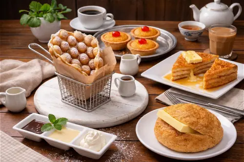 ▲桃園大溪笠復威斯汀度假酒店推出香港美食吃到飽，菜色包含「缽仔糕」、「車仔麵」、「雞蛋仔」等。（圖／桃園大溪笠復威斯汀度假酒店提供 www.lifutashee.com.tw）