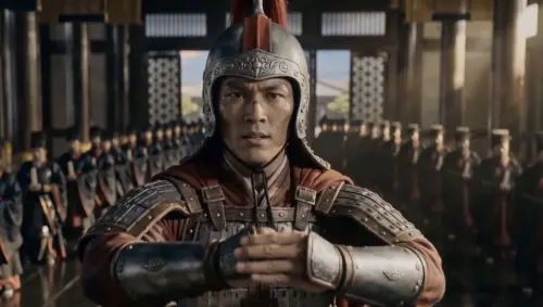 ▲《霍去病》以西漢名將霍去病的生平為主軸，憑藉過人的騎射能力與膽識，在漢武帝支持下嶄露頭角。（圖／摘自bilibili@黑馬AIGC）