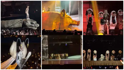 ▲上圖為台北演唱會呈現的舞台效果，下圖為中國演唱會改版，顯得無聊許多。（圖／微博＠長谷川細作）