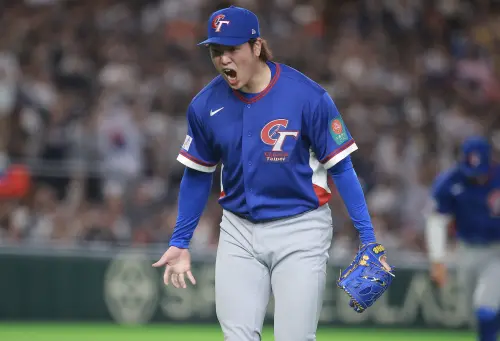 ▲2026年世界棒球經典賽台韓大戰，古林睿煬先發對決韓國，主投四局，被打出2支安打，送出1次三振失1分。（圖／記者葉政勳攝）