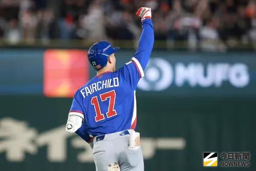 ▲2026年世界棒球經典賽台韓大戰，「費仔」費爾柴德面對韓國，八局擊出2分砲。（圖／記者葉政勳攝）