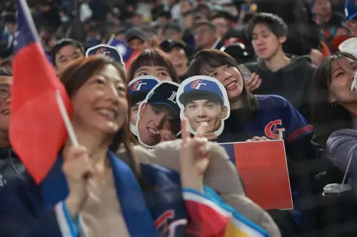 ▲還有球迷自備「費仔」應援小物。（圖／記者葉政勳攝）